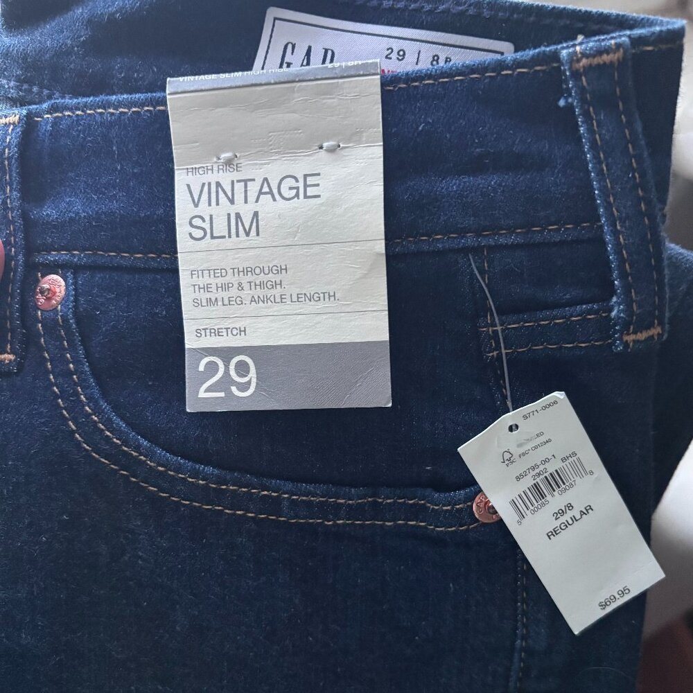 NWT GAP high rise jeans, sz. 29/8R